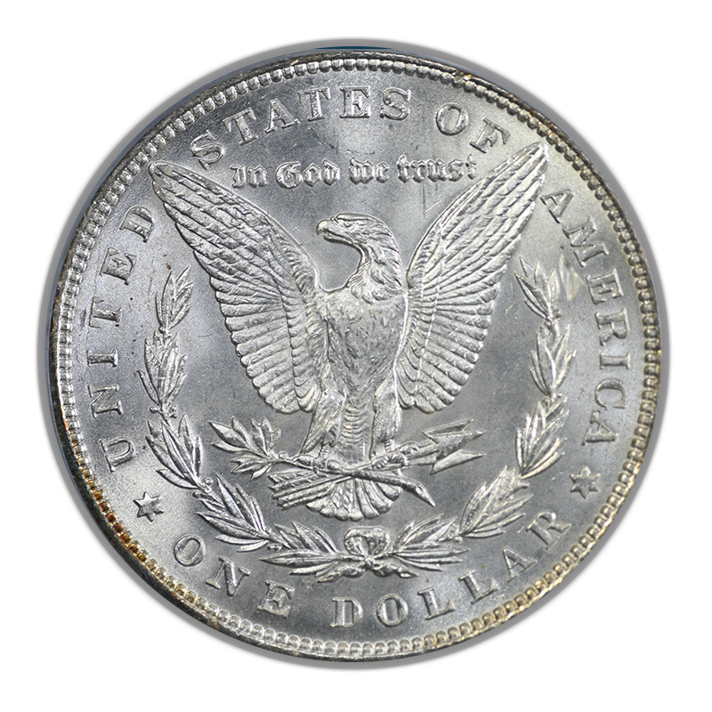 1887/6 Morgan Dollar $1 PCGS MS63