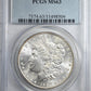 1887/6 Morgan Dollar $1 PCGS MS63