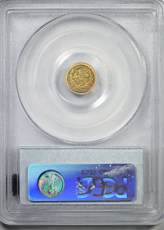 1871 Round California Fractional Gold Liberty Head 1/2 Dollar G50C PCGS MS62 BG-1011