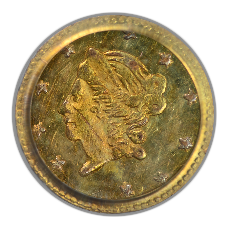1871 Round California Fractional Gold Liberty Head 1/2 Dollar G50C PCGS MS62 BG-1011