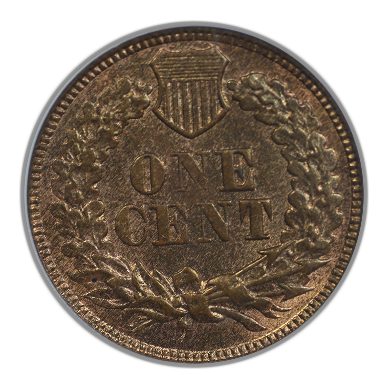 1869/69 S-4 Indian Head Cent 1C PCGS MS64RB Reverse