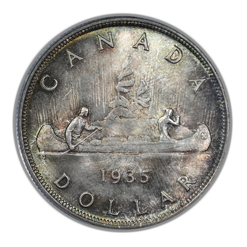 1935 Canada Silver Dollar $1 PCGS MS65