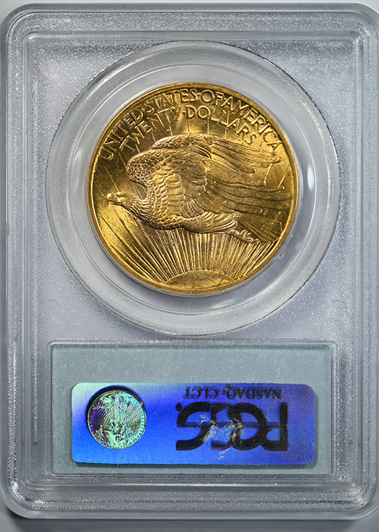 1907 Saint Gaudens Gold Double Eagle $20 PCGS MS63 Reverse Slab