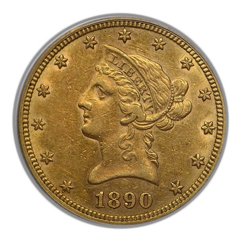 1890-CC Liberty Head Gold Eagle $10 PCGS AU50 Obverse