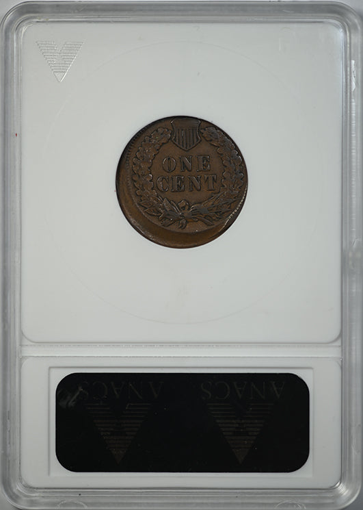 1897 Indian Head Cent 1C ANACS Soapbox EF40 - Mint Error Off-Center Reverse Slab