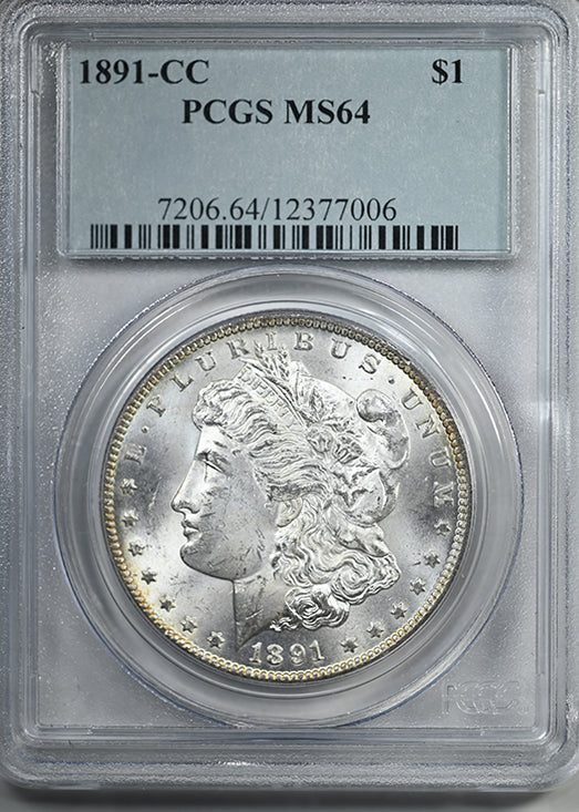 1891-CC Morgan Dollar $1 PCGS MS64