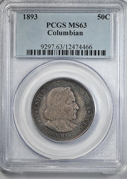 1893 Columbian Exposition Classic Commemorative Half Dollar 50C PCGS MS63