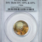 2008-So Chile 10P Pesos PCGS MS67 Mint Error D/S Both O/C 10% &amp; 65% - TONED!