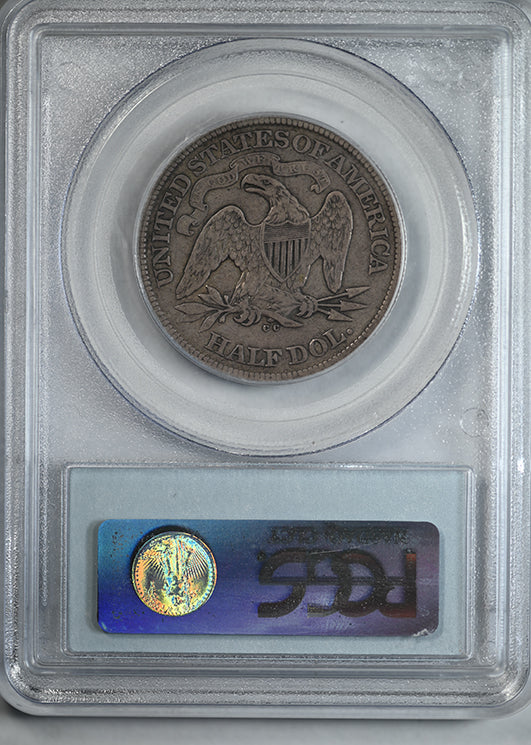 1873-CC Liberty Seated Half Dollar 50C PCGS VF20 - No Arrows