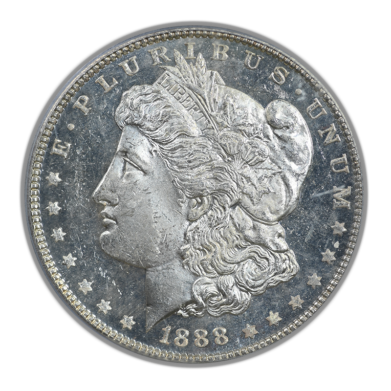 1888 Morgan Dollar $1 PCGS MS64DMPL CAC - Deep Mirror Prooflike