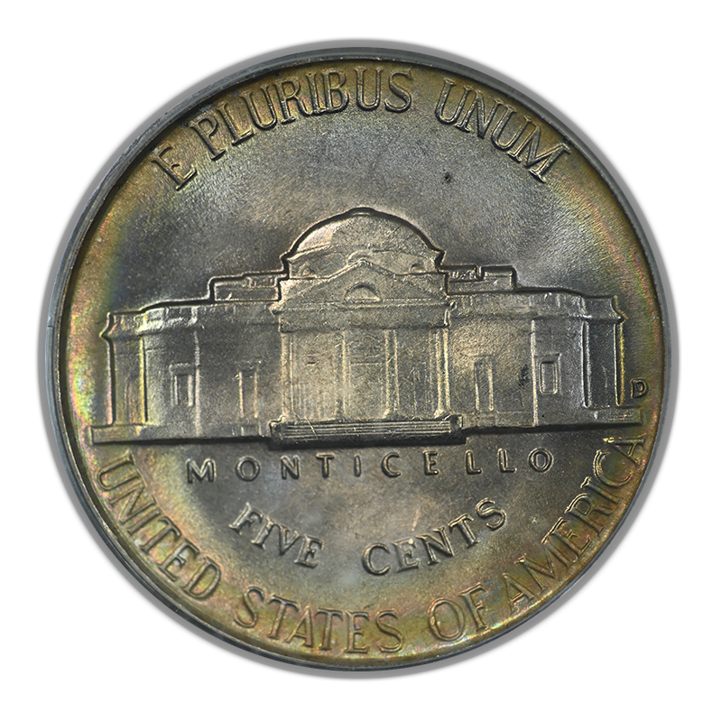 1950-D Jefferson NIckel 5C PCGS MS65 - TONED!