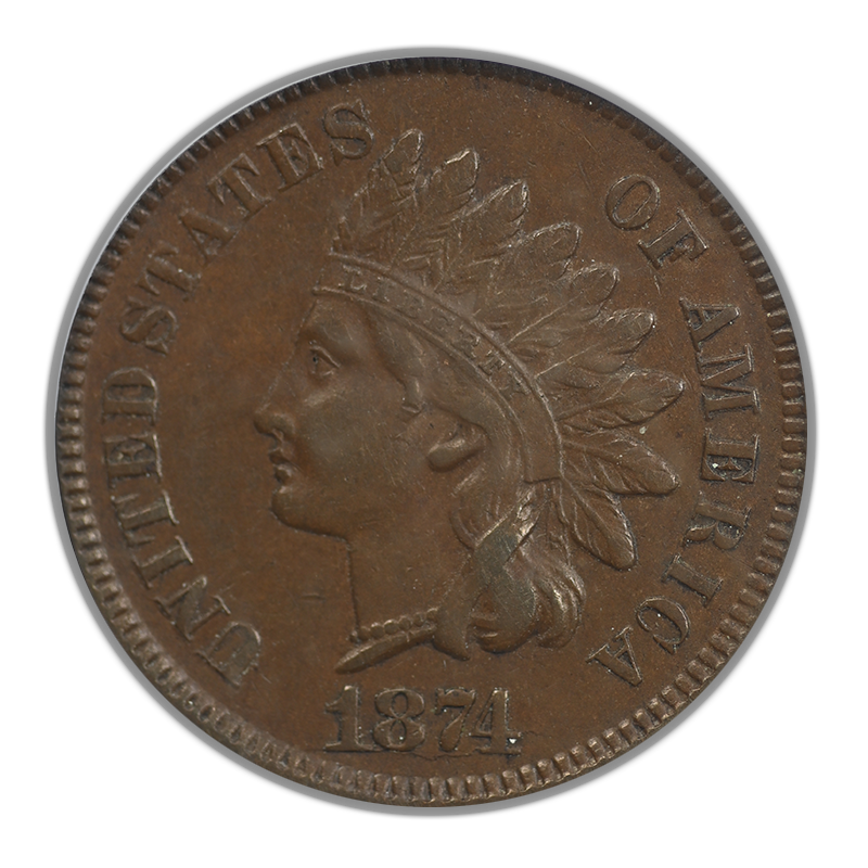 1874 Indian Head Cent 1C PCGS XF40