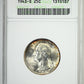 1943-S Washington Quarter 25C ANACS Soapbox MS64 - TONED!