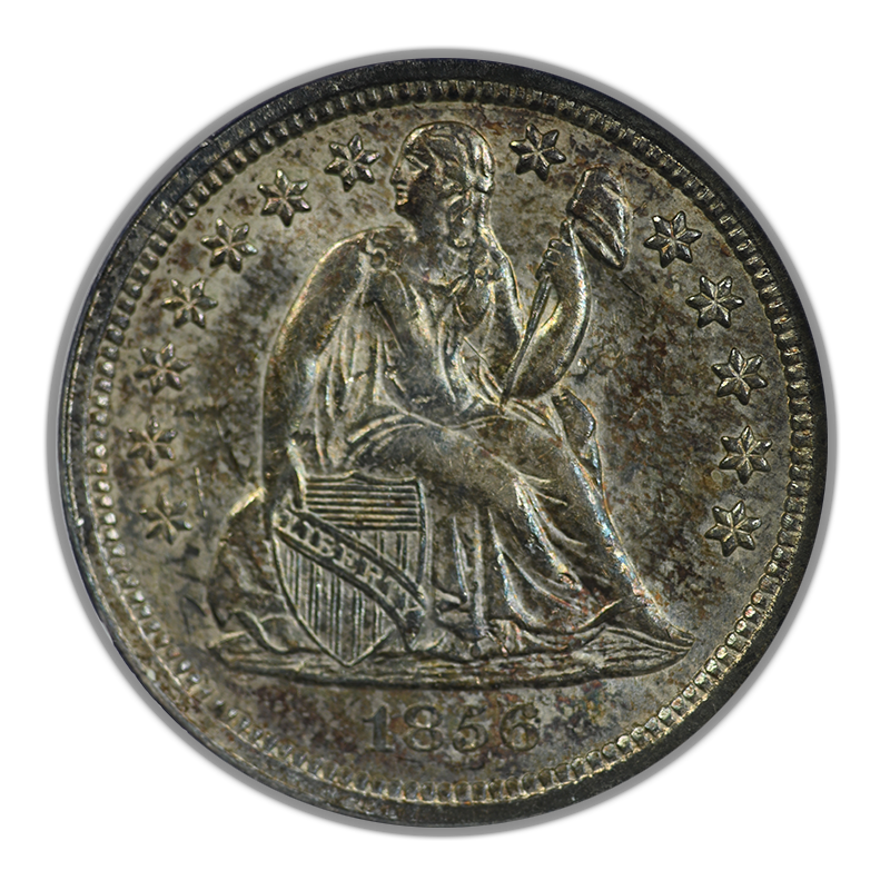 1856 Liberty Seated Dime 10C ANACS Soapbox AU58 - Small Date