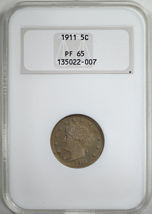 1911 Proof Liberty V-Nickel 5C NGC Fatty PF65