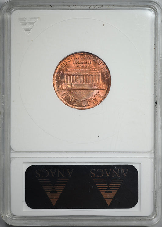 1964-D Lincoln Memorial Cent 1C ANACS Soapbox MS64RD - Mint Error Struck Thru Late Cap Die