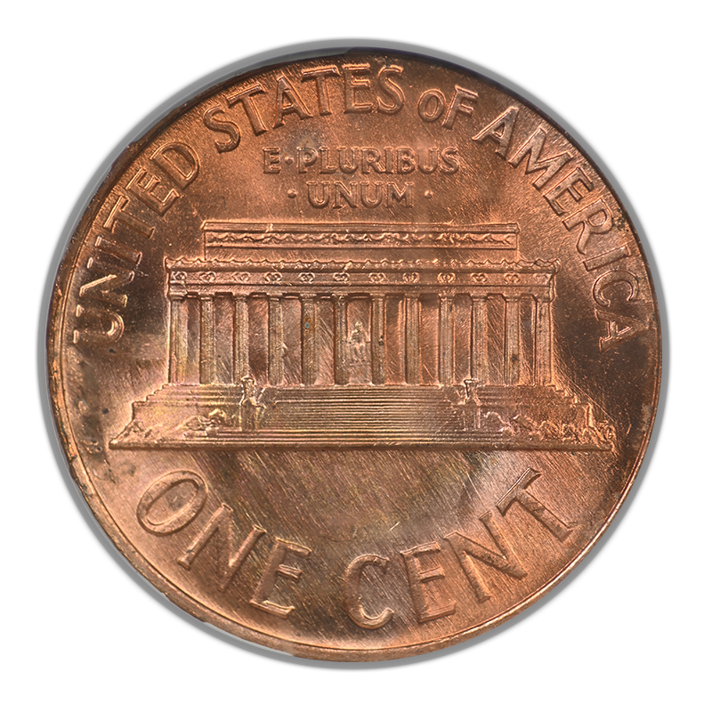 1964-D Lincoln Memorial Cent 1C ANACS Soapbox MS64RD - Mint Error Struck Thru Late Cap Die