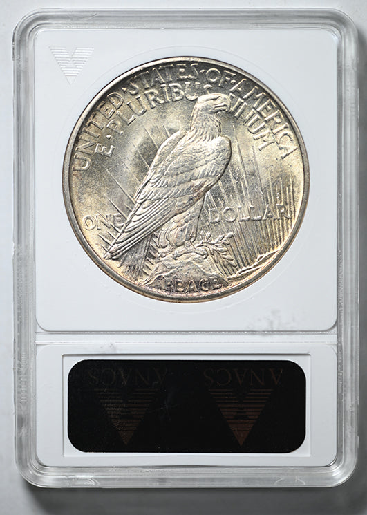 1921 Peace Dollar $1 ANACS MS63