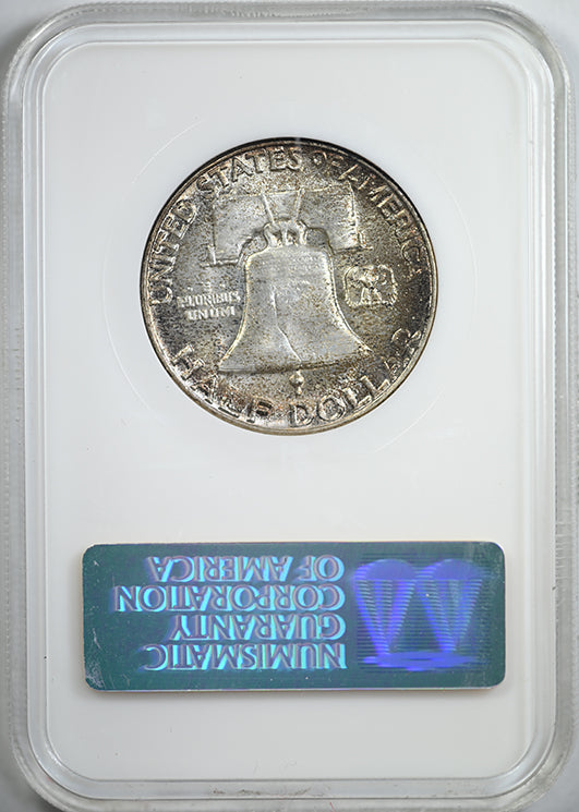 1956 Franklin Half Dollar 50C NGC Fatty MS65 CAC - TONED!