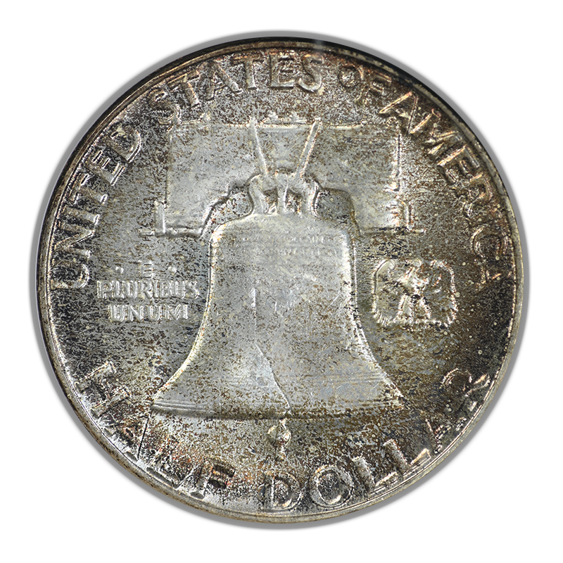 1956 Franklin Half Dollar 50C NGC Fatty MS65 CAC - TONED!