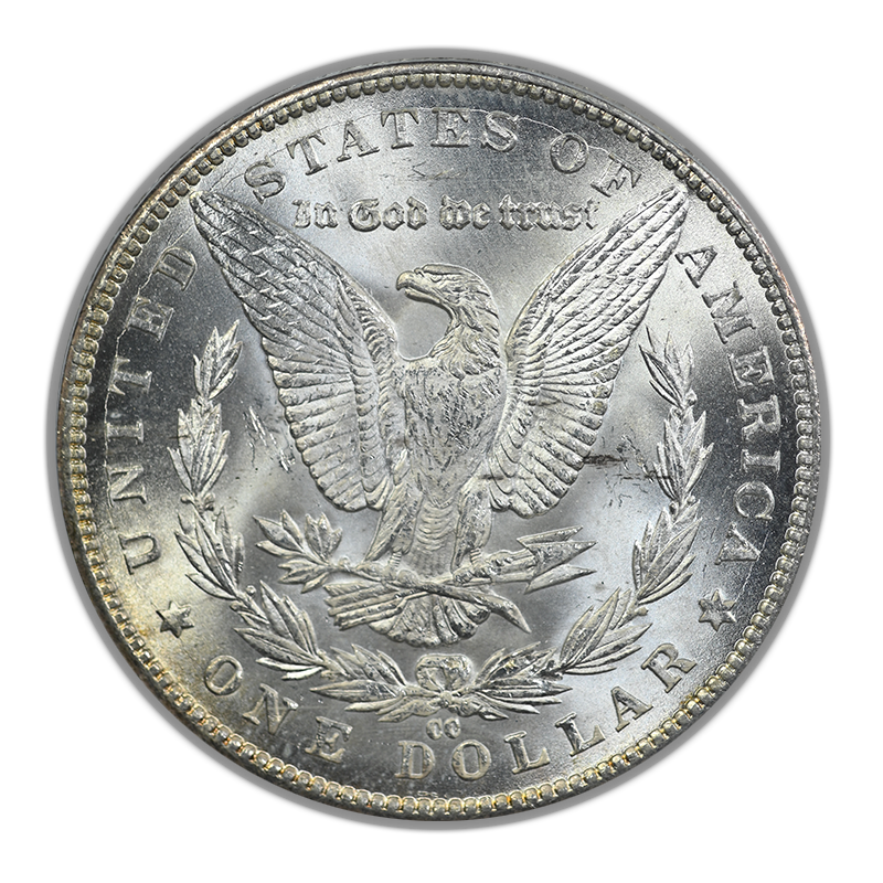 1885-CC Morgan Dollar $1 PCGS MS65 OGH Reverse