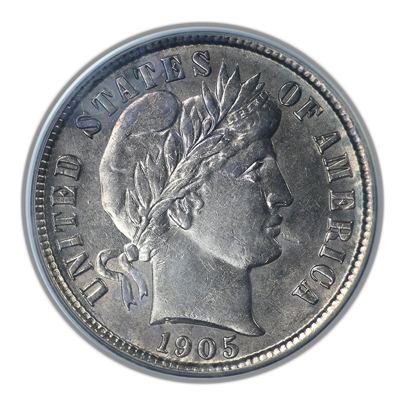 1905-O Barber Dime 10C PCGS AU55