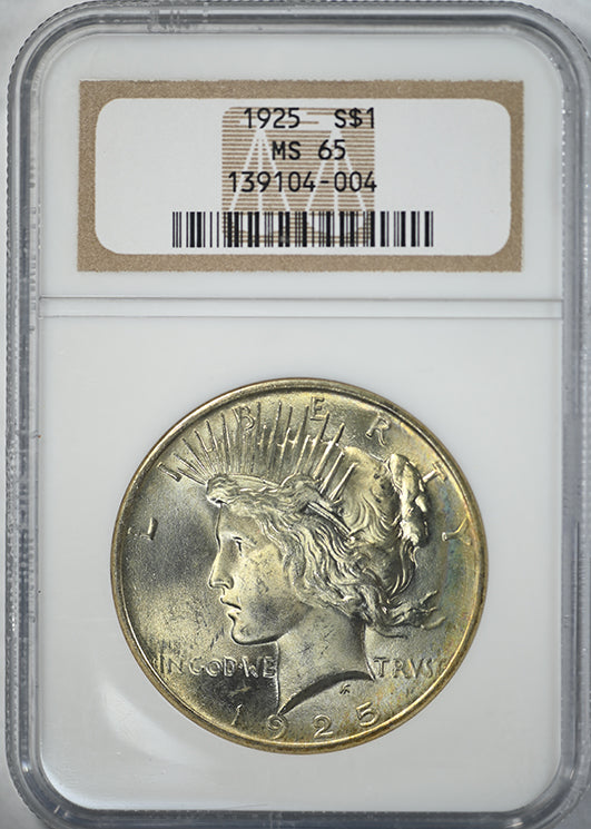 1925 Peace Dollar $1 NGC MS65