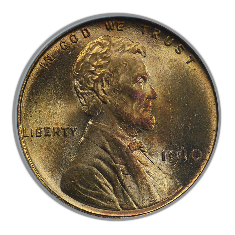 1910 Lincoln Wheat Cent 1C PCGS MS64RD CAC Obverse