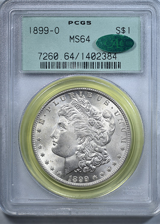1899-O Morgan Dollar $1 PGCS MS64 CAC OGH