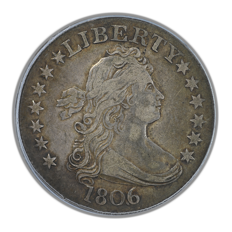 1806/5 Draped Bust Quarter 25C PCGS VF30 CAC