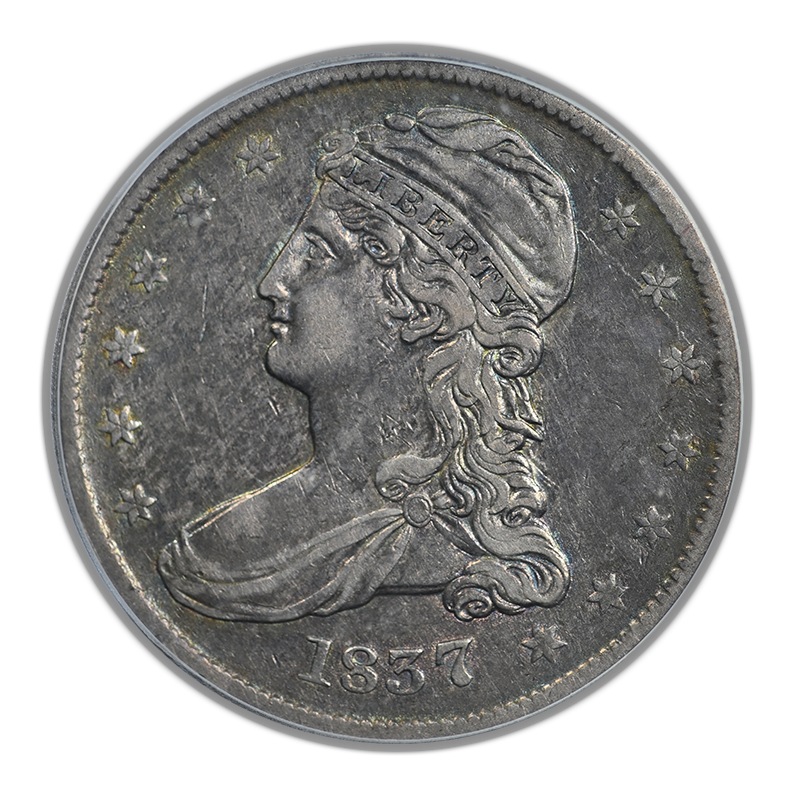 1837 Capped Bust Half Dollar 50C ICG VF30 - Reeded Edge