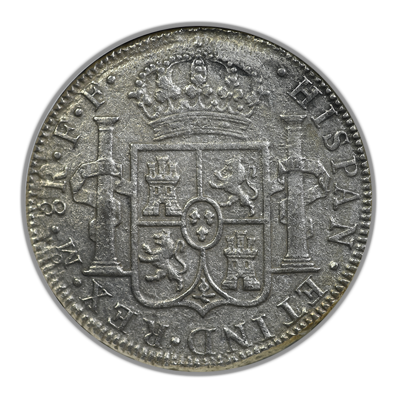 1783-Mo FF Mexico 8R Reales ANACS VF35 - "El Cazador" Louisiana 1784 Shipwreck