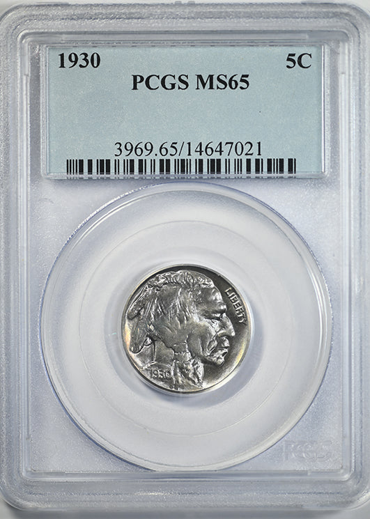 1930 Buffalo Nickel 5C PCGS MS65 Obverse Slab