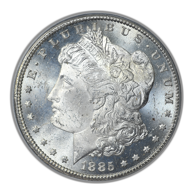 1885-CC Morgan Dollar $1 PCGS MS63PL OGH - Prooflike
