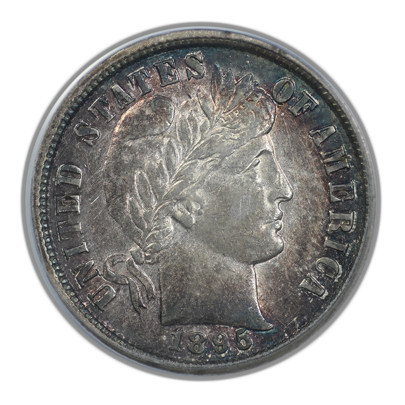 1895 Barber Dime 10C PCGS AU55
