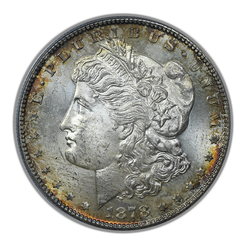 1878-S Morgan Dollar $1 PCGS MS64 OGH - TONED! Obverse