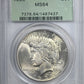 1935 Peace Dollar $1 PCGS MS64 OGH