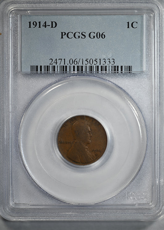 1914-D Lincoln Wheat Cent 1C PCGS G06