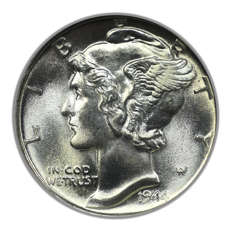 1944-S Mercury Dime 10C NGC MS67FB - Full Bands