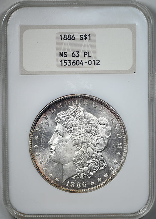 1886 Morgan Dollar $1 NGC Fatty MS63PL - Prooflike