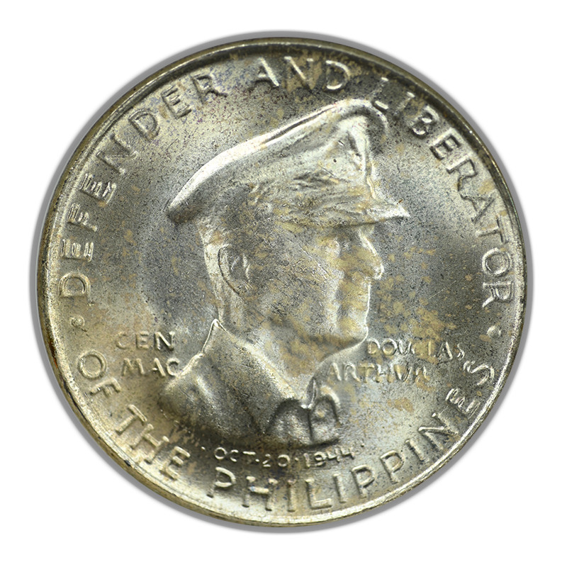 1947-S USA Philippines 50C Centavos NGC Fatty MS65 - Douglas MacArthur