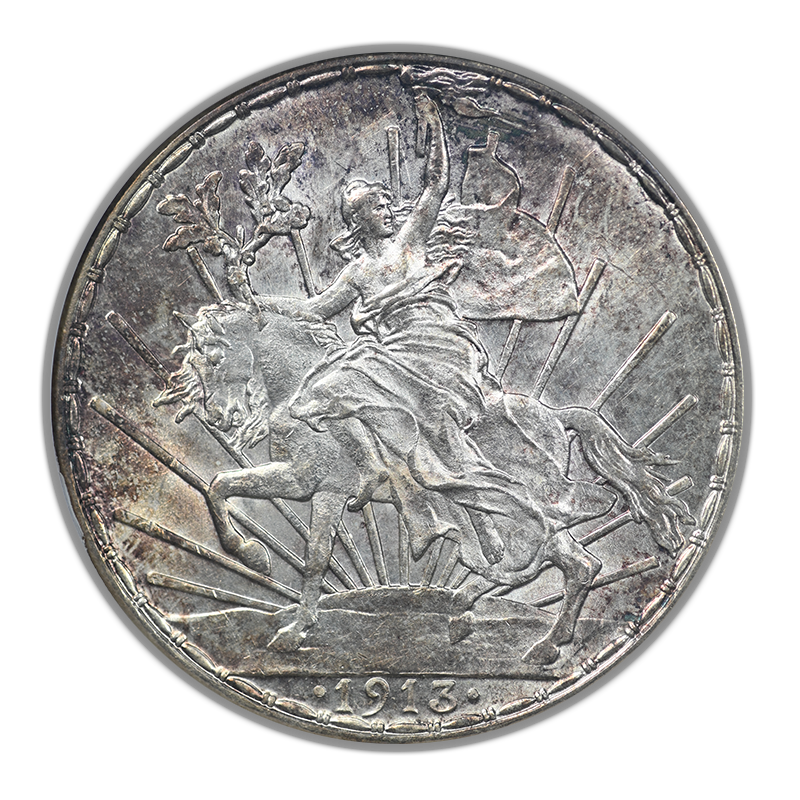 1913 Mexico Silver Peso Caballito ANACS Soapbox MS62
