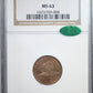 1857 Flying Eagle Cent 1C NGC MS63 CAC