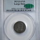 1828 Capped Bust Dime 10C PCGS F15 CAC - Large Date Obverse Slab