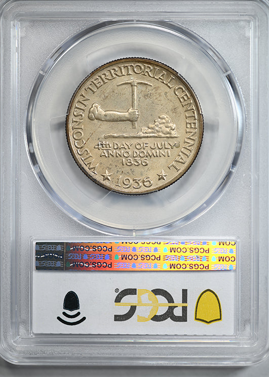1936 Wisconsin Classic Commemorative Half Dollar 50C PCGS MS66
