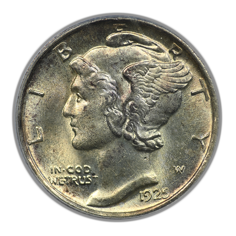 1925 Mercury Dime 10C PCGS MS64