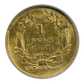 1856 Slanted 5 Type 3 Gold Dollar G$1 NGC MS62 Reverse