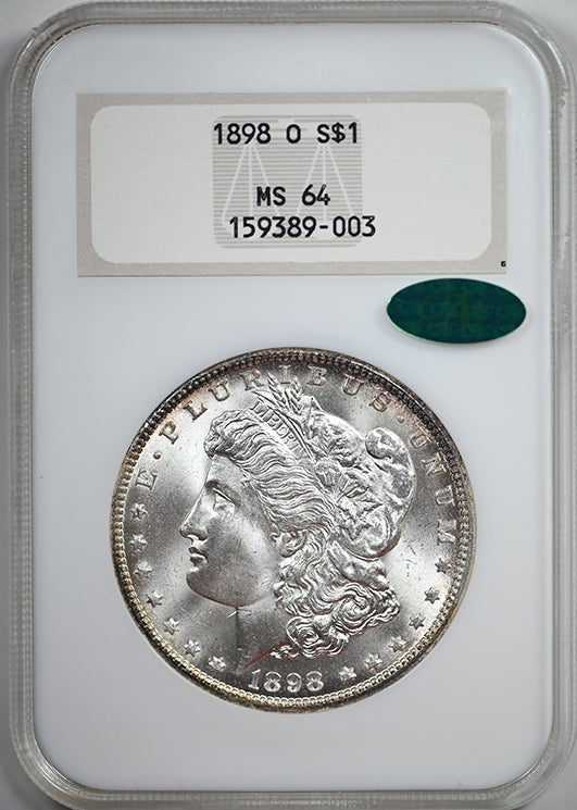 1898-O Morgan Dollar $1 NGC Fatty MS64 CAC