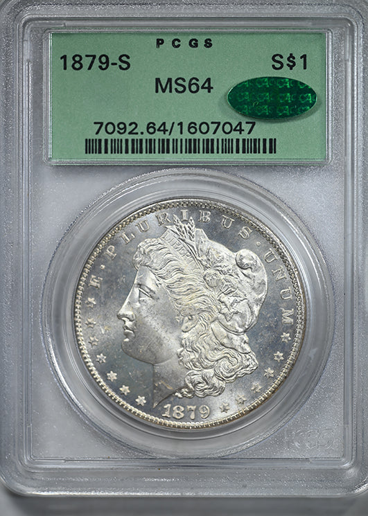 1879-S Morgan Dollar $1 PCGS MS64 CAC OGH