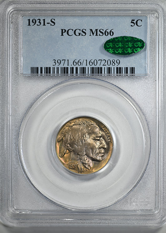 1931-S Buffalo Nickel 5C PCGS MS66 CAC